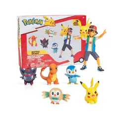 POKEMON - Figura Jazwares 6 Battle Set Ash Exclusivo