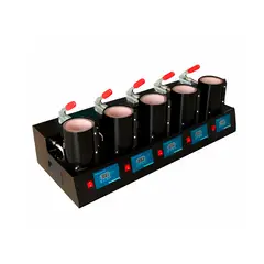 GENERICO - MÁQUINA TAZA DE SUBLIMINACIÓN 5 EN 1 NEGRO