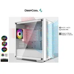 DEEPCOOL - Case CC360 ARGB WHITE Placa Base Mini-ITX M-ATX