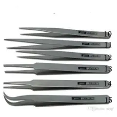 GOOT - Pinzas Antiestáticas Acero Inox 8pzs Ts-10 - Ts-17