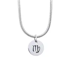 GENERICO - Collar Cadena Signo Virgo Plateado