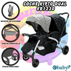 EBABY - COCHE MELLICERO KIPTO DUAL-GRIS