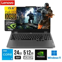 LENOVO - LAPTOP LOQ 15IAX9 15.6" FHD IPS, Core i5-12450HX 24GB DDR5 512GB SSD RTX 3050 6GB SSD W11