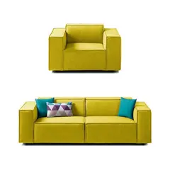 GENERICO - Juego de Sala Vitoriano 2-1 - Amarillo