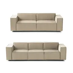 GENERICO - Juego de Sala Vitoriano 3-2 - Beige Claro