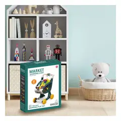 GENERICO - Pack4 Coche Comodo de Compras Kids Verde Y+Regalo Stickers