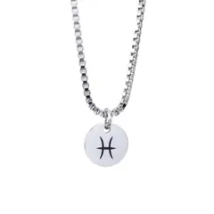 GENERICO - Collar Signo Piscis Plateado