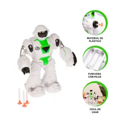 GENERICO - Pack2 Robot Infantil en Verde Y+Banderitas Adhesivas