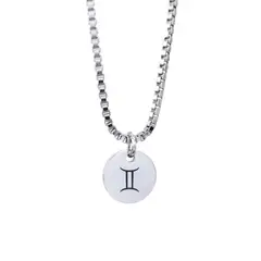 GENERICO - Collar Signo Geminis Plateado
