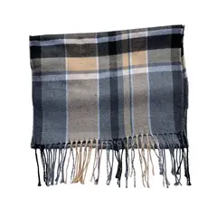 KAST PE - Bufanda Donnie de líneas rectas y tonos tierra para hombre