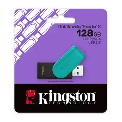 KINGSTON - Memoria USB 128 GB DataTraveler Exodia S - Azul