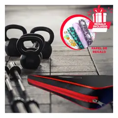 GENERICO - Colchoneta de Pilates Negra 1M Rojo Y+Papel de Regalo