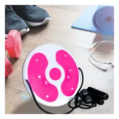 GENERICO - Pack4 Soporte Disco Giratorio en Fucsia Y+Papel de Regalo