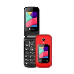 LANDBYTE - CELULAR FLIP 4G 48MB128MB 177 1000MAH ROJO PN LT1448-RED