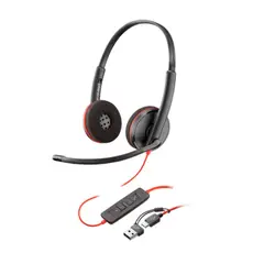 POLY - AUDIFONO BLACKWIRE 3220 STEREO USB-C 32 OHMIOS P-N 8X228A6