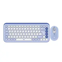 LOGITECH - KIT DE TECLADO Y MOUSE POP ICON 400 DPI LILA PN 920-013054