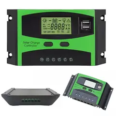 KAZO - Regulador Controlador De Carga Solar 40a 12v/24v 2 Usb Lcd