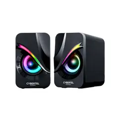 CYBERTEL - Parlante Gamer 2.0 Exxpert Cbx S301 3.5mm Usb Rgb Negro