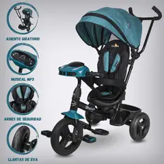 GENERICO - Triciclo Guiador para Niños «SPIN» GREEN