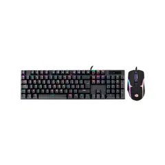 HALION - KIT MOUSE Y TECLADO DAMON RGB USB 105TECLAS NEGRO PN HA-863C