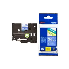 BROTHER - CINTA TZE555 BLANCO SOBRE FONDO AZUL 24MM X 8M P-N TZE-555
