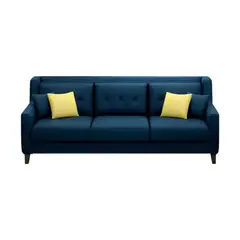 GENERICO - Sofá 3 Cuerpos Barroco - Azul Oscuro