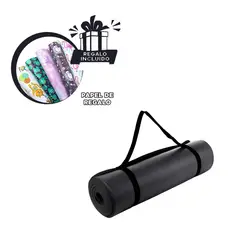 GENERICO - Alfombra Deportiva Versatil Negro Y+Papel de Regalo