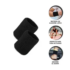 GENERICO - Pack6 Bandas Protectoras de Muñecas en Color Negro