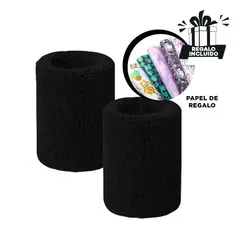 GENERICO - Pack12 Pulseras Tenis Antisudor Negro Y+Papel de Regalo