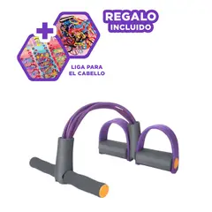 RYBIU IMPORT - Banda Portable con Pedal en Morado y Plomo Y+Ligas de Regalo