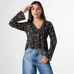 SQUEEZE - Blusa Gasa Mujer Leymia