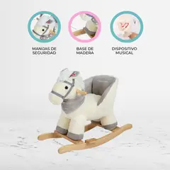 CARESTINO - Peluche Mecedor +12meses «CABALLO» White