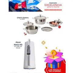 RENA WARE - COMBO FILTRO DE AGUA + CHEF II ZYLSTRA (7 PIEZAS)