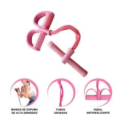 GENERICO - Pack2 Liga Resistente para Gym en Rosado Y+Regalo Stickers