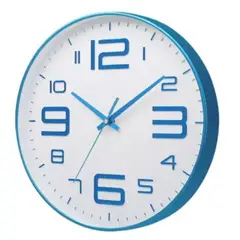 START FG - Reloj de Pared Elegante Color Celeste 29cm Ideal para Oficinas Clínicas