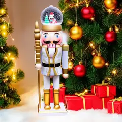 GENERICO - Cascanueces Grande Navideño Musical Mueve Cetro Dorado