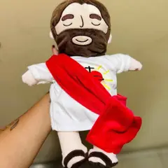 PRO - Peluche de Jesus Con Respiracion Luces y Sonido