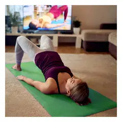 GENERICO - Pack2 Tapete Yoga Practico en Verde 8mm Y+Ligas de Regalo