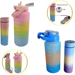 GENERICO - 2 Tomatodo Motivacional 2000 ml + 2 Termo Digital Inteligente 500 ml