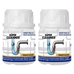 GENERICO - 2 UNIDADES DE DESATORADOR DE TUBERIAS EN POLVO - SUPER CLEANNER