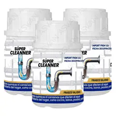 GENERICO - 3 UNIDADES DE DESATORADOR DE TUBERIAS EN POLVO - SUPER CLEANNER