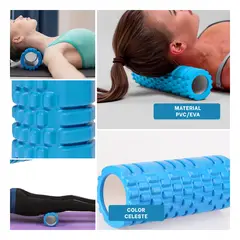 GENERICO - Pack6 Rodillo de Ejercicio Celeste Y+Banderitas Adhesivas