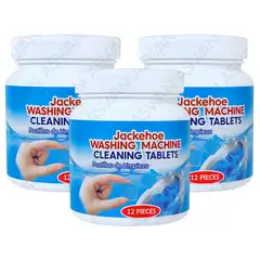 GENERICO - 3 Pastillas Limpiadoras de Lavadora Buen Olor 12 Piezas