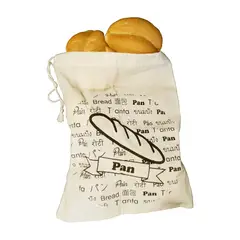 GENERICO - Bolsa de Tocuyo para Pan Reutilizable y Ecológica