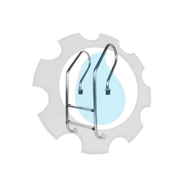 ESCALERA PARA PISCINA DE 2 PASOS DE ACERO INOXIDABLE SF215 POOL SYSTEM