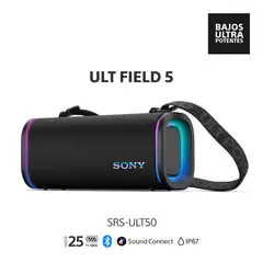 SONY - Parlante Bluetooth SRS-ULT50 Portátil ULT FIELD 5 Negro
