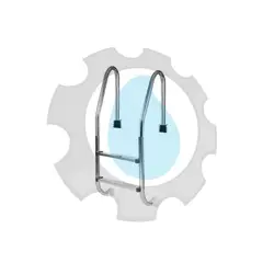 GENERICO - ESCALERA PARA PISCINA DE 2 PASOS DE ACERO INOXIDABLE SL215 POOL SYSTEM