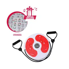 GENERICO - Disco Moldeador para Gym con Ligas Rojo Y+Regalo Stickers