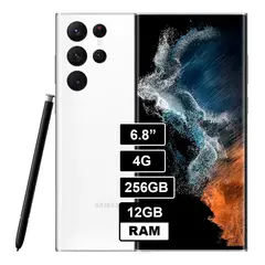 SAMSUNG - CELULAR GALAXY S22 ULTRA 256GB 12GB RAM 108MP + 10MP + 12MP + 10MP BLANCO