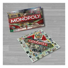 GENERICO - Pack6 Monopoly de Madera Peru Edition en Rojo y Verde